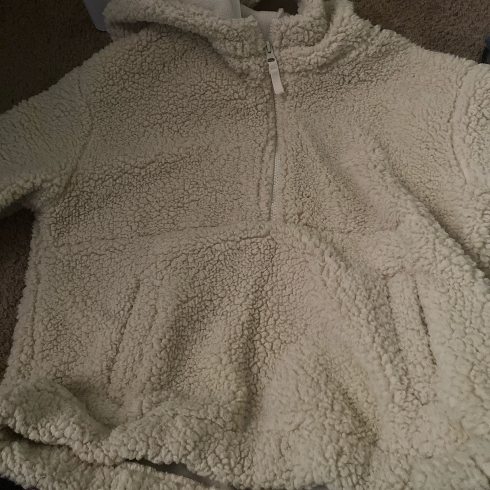 Mondetta Cropped Zip up hoodie Sherpa